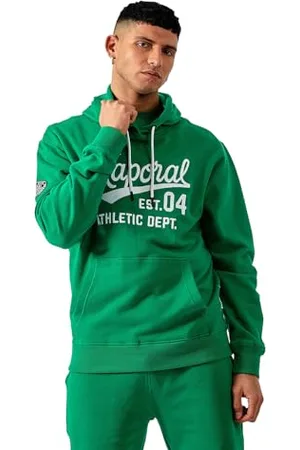 Kaporal 5 Bluza, model Boris, mężczyzna, zielona, 2XL; regularny krój, długi rękaw, kołnierz z kapturem, , XXL