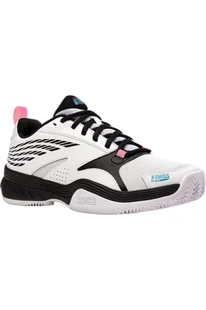 K-Swiss Performance Męskie buty tenisowe Speedex Padel, białe/czarne/Aquarius, 39,5 EU, , 39.5 EU