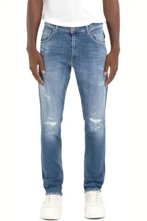 Replay Męskie dżinsy Slim Tapered Fit MickyM Aged kolekcja, , 29W / 32L