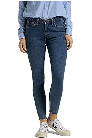 Lee Damskie dżinsy Scarlett High Zip Mid Ely, , 27W / 31L