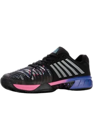 K-Swiss Performance Męskie buty tenisowe Express Light 3 Padel, Black/True Blue/Neon PINK, 47 EU, , 47 EU