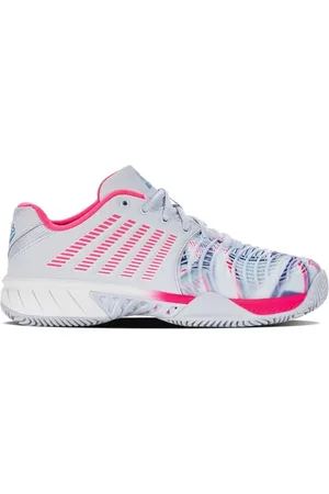 K-Swiss Performance Damskie buty tenisowe Express Light 3 Padel, Arctic Ice/White/Neon PINK, rozmiar 35,5 EU, , 35.5 eu
