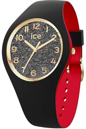 Ice-Watch ICE loulou Black glitter chic - damski zegarek z plastikowym paskiem - 022326 (Mały)