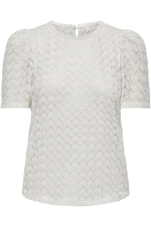 ONLY Onllea S/S Ruffles Top JRS T-Shirt damski, , XXS