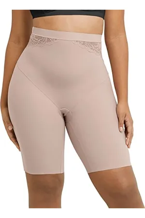 Maidenform Damskie majtki Eco Lace Firm Control High Waist Slimmer, odprowadzające wilgoć majtki modelujące, Evening Blush, rozm. M, , M