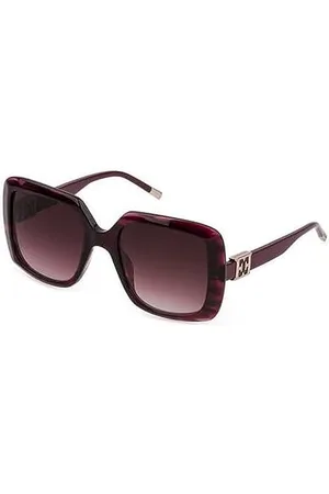 Escada Damskie okulary przeciwsłoneczne Sesc22, w paski, ikona bordowa, UK 26