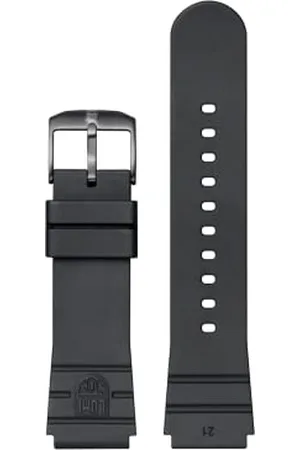 Luminox FPX.3000.21H.2.K Pasek do zegarka - 21 mm czarny zapasowy gumowy pasek z klamrą ze stali nierdzewnej do 3000 3001, czarny/szary, nowoczesny, czarny/szary, Nowoczesny
