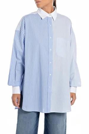 Replay Damska długa bluzka Comfort Fit, , S