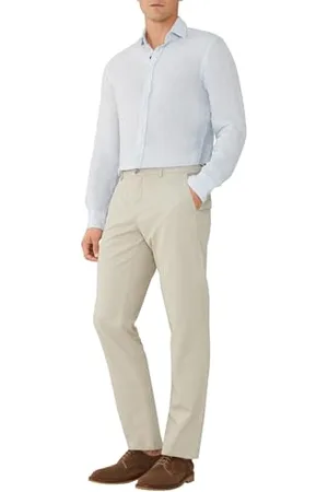 Hackett Męskie białe spodnie jeansowe, beżowe (plaża), 40W/28L, , 40W / 28L