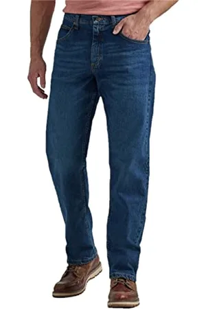 Wrangler Męskie klasyczne dżinsy z 5 kieszeniami Relaxed Fit Flex, 28W / 30L