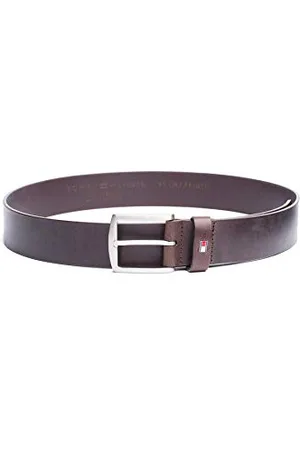 Tommy Hilfiger Denton Flag Logo Leather Pasek, , 105 cm
