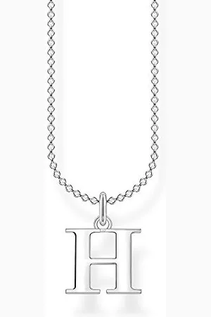 Thomas Sabo Damski naszyjnik litera H srebro wysokiej próby 925, długość 38-45 cm