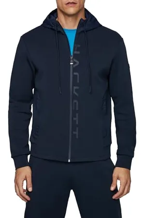 Hackett Męska bluza zamszowa Driver, niebieska (granatowa), XS, , XS
