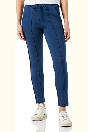 Moschino Slim Fit Joggers with Striped Tape Along Sides And Logo Patch Spodnie Damskie Casual, , 40
