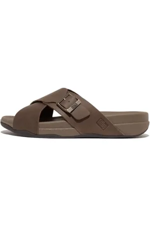 FitFlop Surfer Męskie Klamra Nubuk Cross Slides Sandal, , 7 UK, , 41 EU