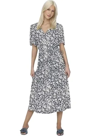 ONLY Sukienka damska Onlhalia S/S Midi WVN Noos sukienka midi, , L