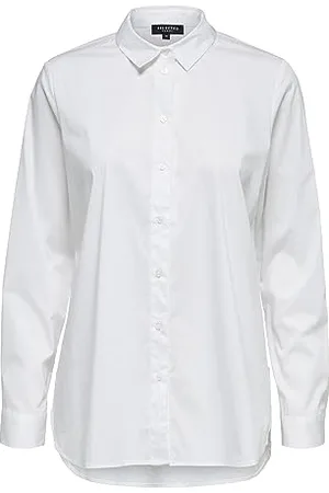 SELECTED Damska koszula Slfori Ls Side Zip Shirt B Noos