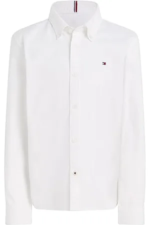 Tommy Hilfiger Chłopcy Boys Stretch Oxford Shirt L/S Koszulka, , 8 lat