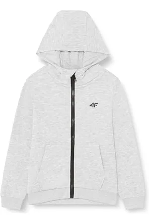 4F M0926 Cold Light Grey Melange 134 chłopięca bluza