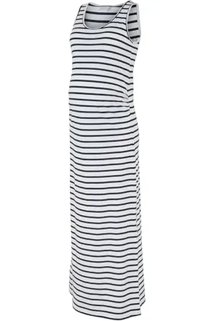 Mama;licious Mama Licious damska sukienka ciążowa, długa w paski, , XS