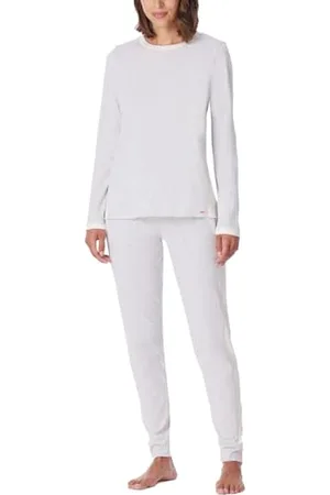 Schiesser Damen Schlafanzug lang Baumwolle - Nightwear