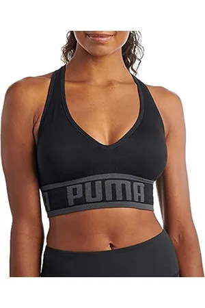 PUMA Damski oryginalny biustonosz sportowy Apex, Czarny, S
