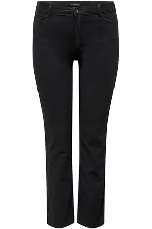ONLY Damskie dżinsy o prostym kroju Curvy CarAugusta High Waist Straight Fit Jeans, , 48W / 34L