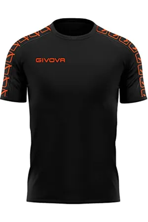 Givova Koszulka Poly Band Nero/Arancio Fluo TG. M, , M