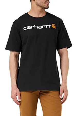 Carhartt Męski luźny, ciężki, krótki rękaw z grafiką logo, , XL
