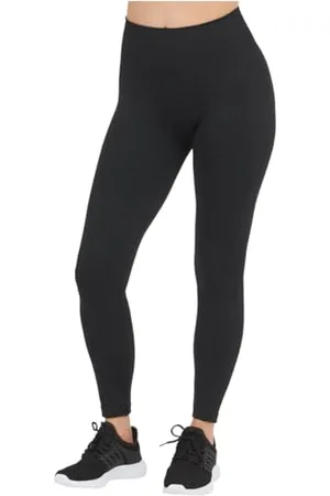 Spanx Bezszwowe Sculpt Chevron żebrowane legginsy, Very Black, L