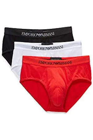 Emporio Armani Męskie slipy (3 sztuki), biały/czerwony/czarny, XL