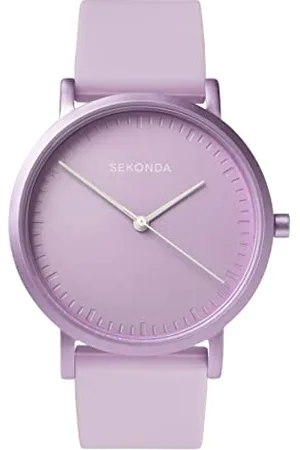 Sekonda Palette damski zegarek kwarcowy 36 mm z wyświetlaczem analogowym i silikonowym paskiem, , pasek