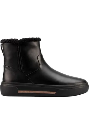 Clarks Premium Damskie buty Hollyhock Lane Chelsea, czarne z podszewką Lea, 38 EU, , 38.5 EU
