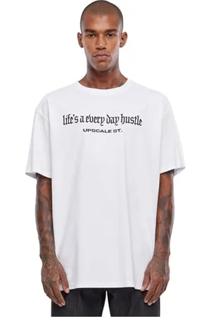 Mister Tee Męska koszulka Mt2873-Hustle Oversize, biała, XL, , XL