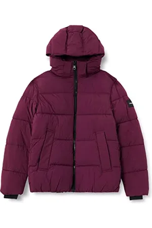 Calvin Klein Męska marszczona nylonowa kurtka puchowa wyściełana, , S