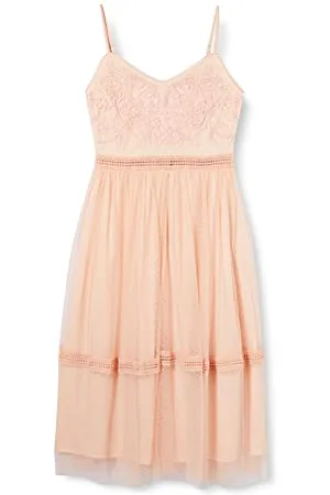 Frock and Frill Damska sukienka midi z haftem Juliette Strappy Party, , 36