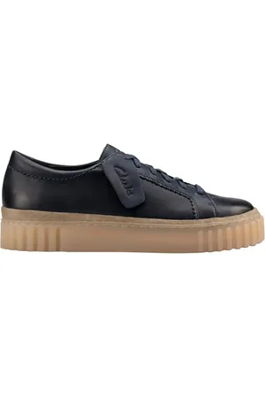 Clarks Premium Damskie buty sportowe Mayhill Walk, granatowe, skórzane, 36 EU, , 36.5 EU