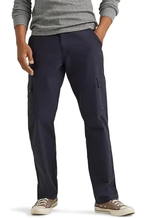 Wrangler Męskie spodnie cargo o splocie skośnym, logan, krój relaxed fit, 35W / 34L