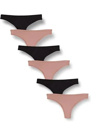 Amazon Bielizna damska stringi (dostępne w dużych rozmiarach), 6 sztuk, , XS