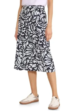 Street one Viscose Wrap Skirt_Print, , 36