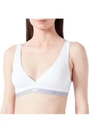 Emporio Armani Elastyczne bawełniane ćwieki Logoband Wyściełany Bralette , , XS