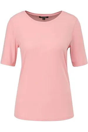 Comma, T-shirt z prążkowaną strukturą, , 42