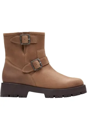 Clarks Premium Damskie buty Ledwick Haley Fashion Boot, Dark Sand Oily, 40 EU, , 40.5 EU