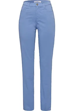 Brax Damskie spodnie materiałowe Feminine Fit Style Carola Smart Cotton stretch, niebieskie (Sky Blue 27), 32, niebieski (Light Blue 27), 25W / 32L