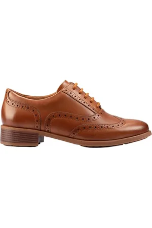 Clarks Premium Damski dąb Havisham Mary Jane płaski, brązowa skóra, 8 UK, , 41 EU