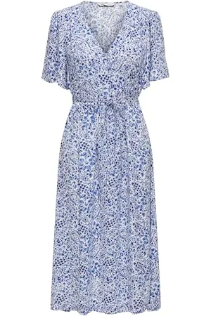ONLY Onlhalia S/S Midi Dress WVN Noos, , L