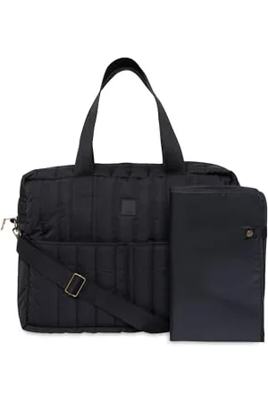 Jollein Torba do przewijania Puffed Moos – Black – wodoodporna – torba do wózka dziecięcego – wielofunkcyjna – czarna, , Współczesny