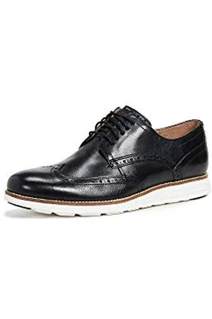 Cole Haan Męskie oryginalne Grand Shortwing Oxford, Czarny Black Leather White Black White Black White, 42 EU