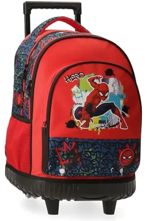 Marvel Joumma Spiderman Urban Plecak Compact 2 Wheels Czerwony 32x45x21 cm Poliester 30,24L, , Kompaktowy plecak 2 koła