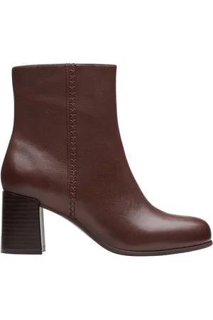 Clarks Premium Damskie modne buty Keirsta Faye, brązowa skóra, 39 EU, , 39 EU